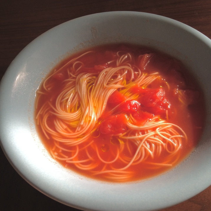 節約ランチ★トマトにゅうめん